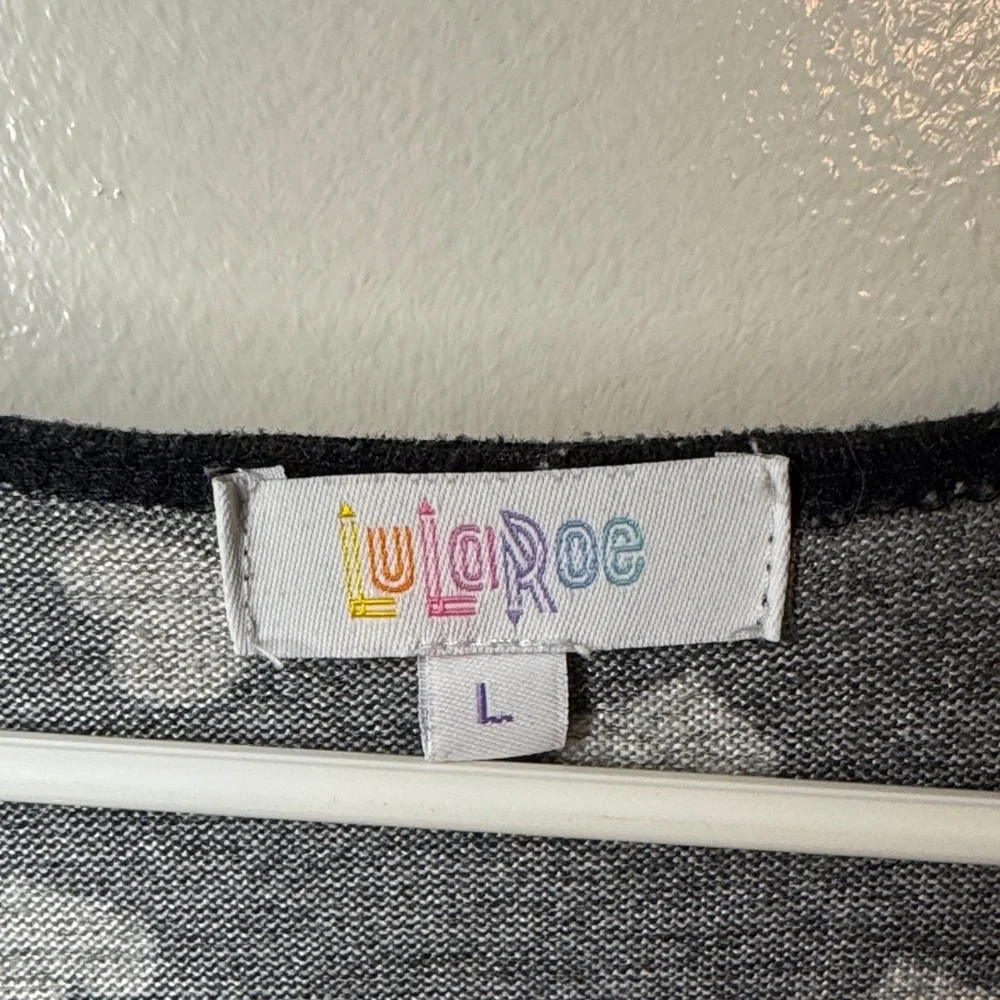 LuLaRoe Black and White Heart Sarah Cardigan